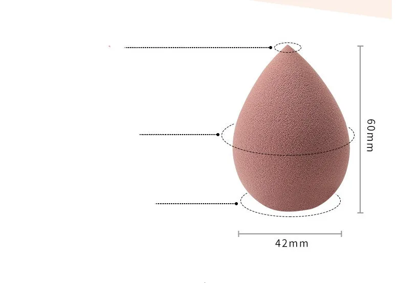 Rubycell cosmetic egg makeup sponge ball in super soft synthetic sponge, 40mm by 60mm, smear-proof for foundation blending