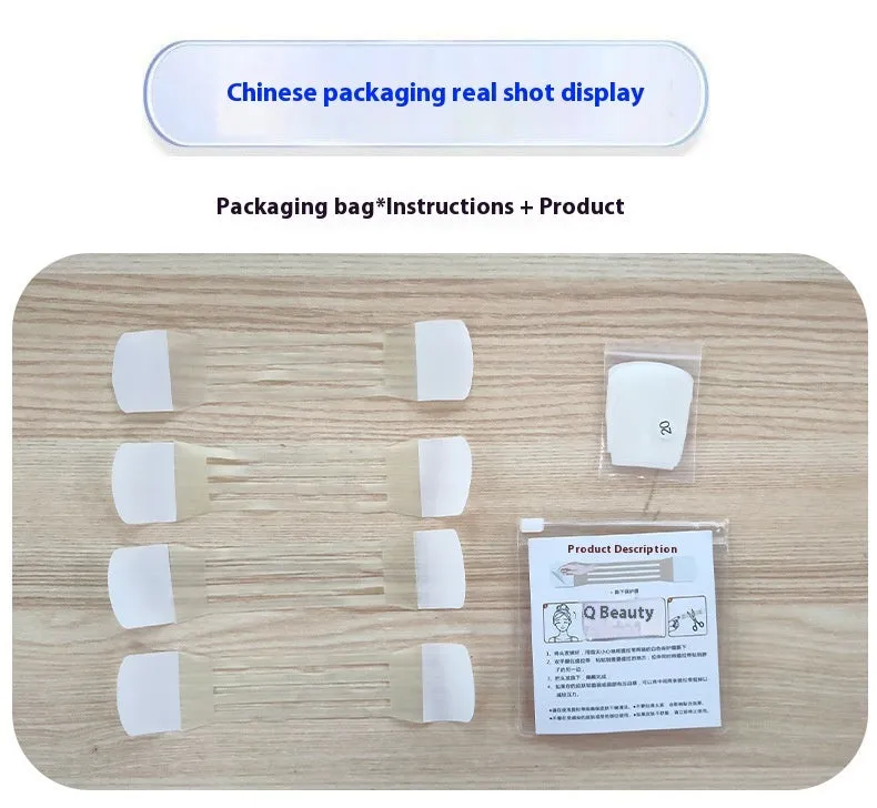 V27 neck lifting tape skin colour set with four lifting belts and twenty adhesive patches for neck support