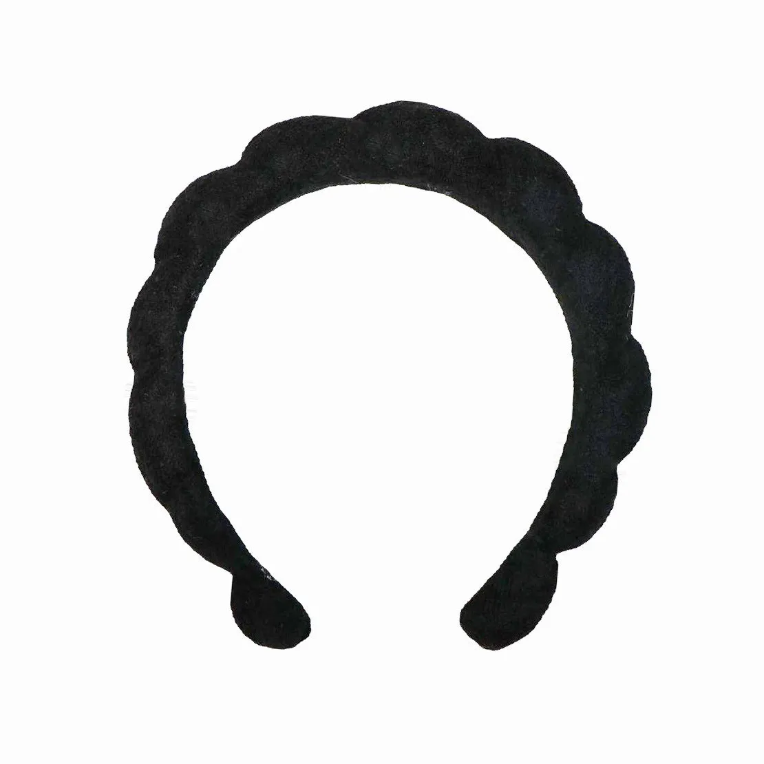 Handmade cloth hair band in pink for shampoo and spa use, narrow width, soft fabric