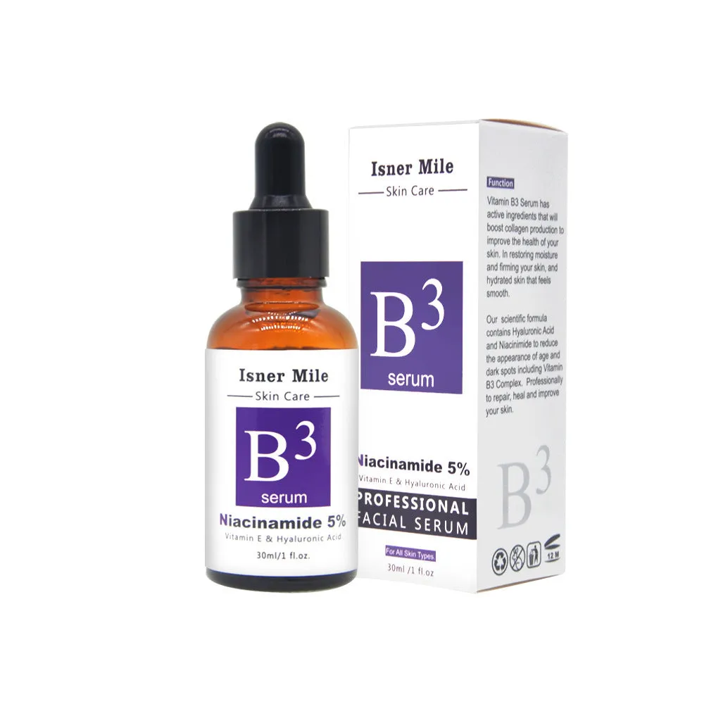 30ml liquid niacinamide hyaluronic acid serum in Red VC bottle with dropper