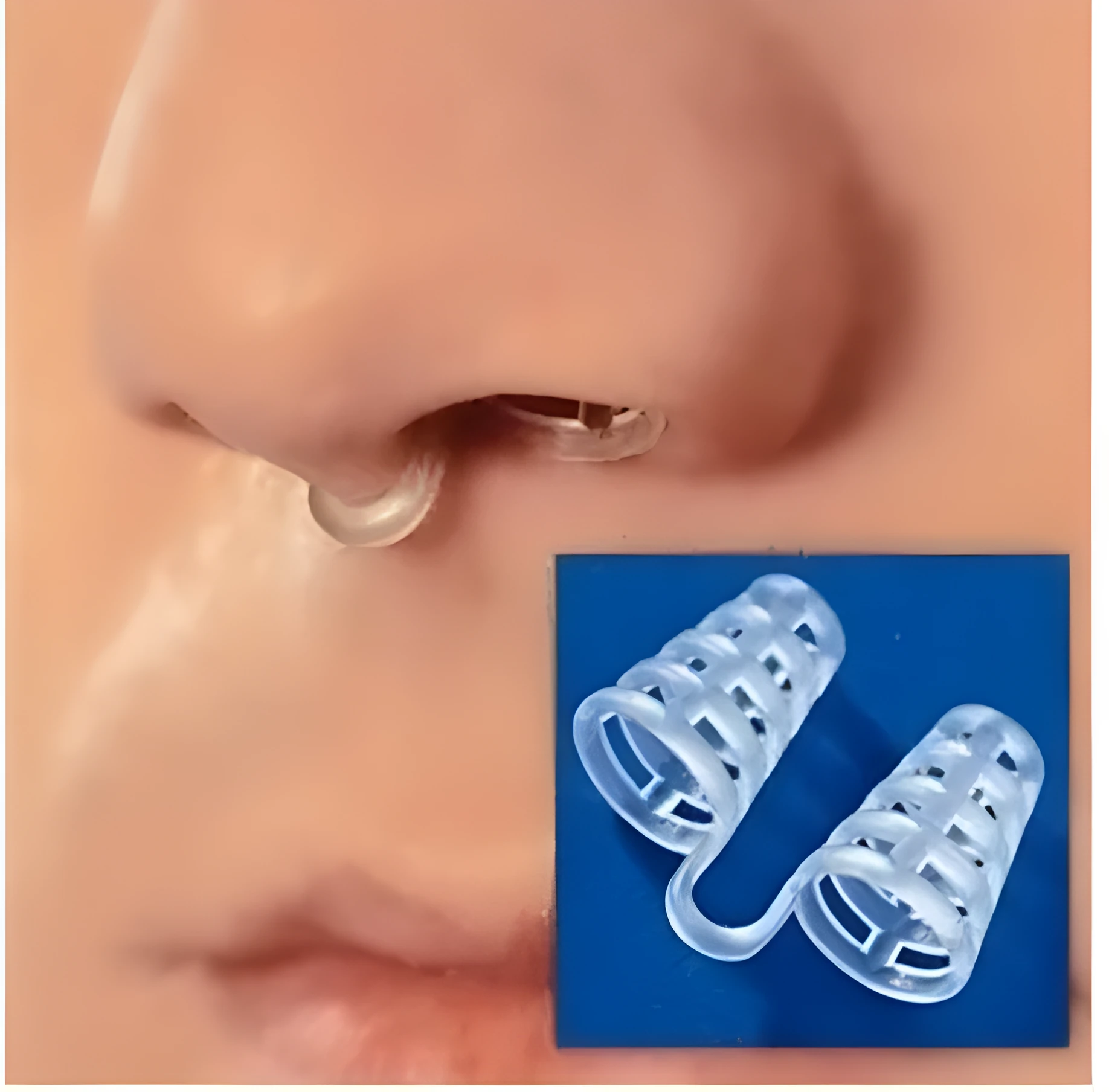 Milky food-grade silicone anti-snoring device with S M L size options
