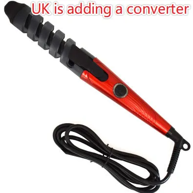 Sungdin xd-178 red professional spiral hair curler with anion care and anti-scalding feature