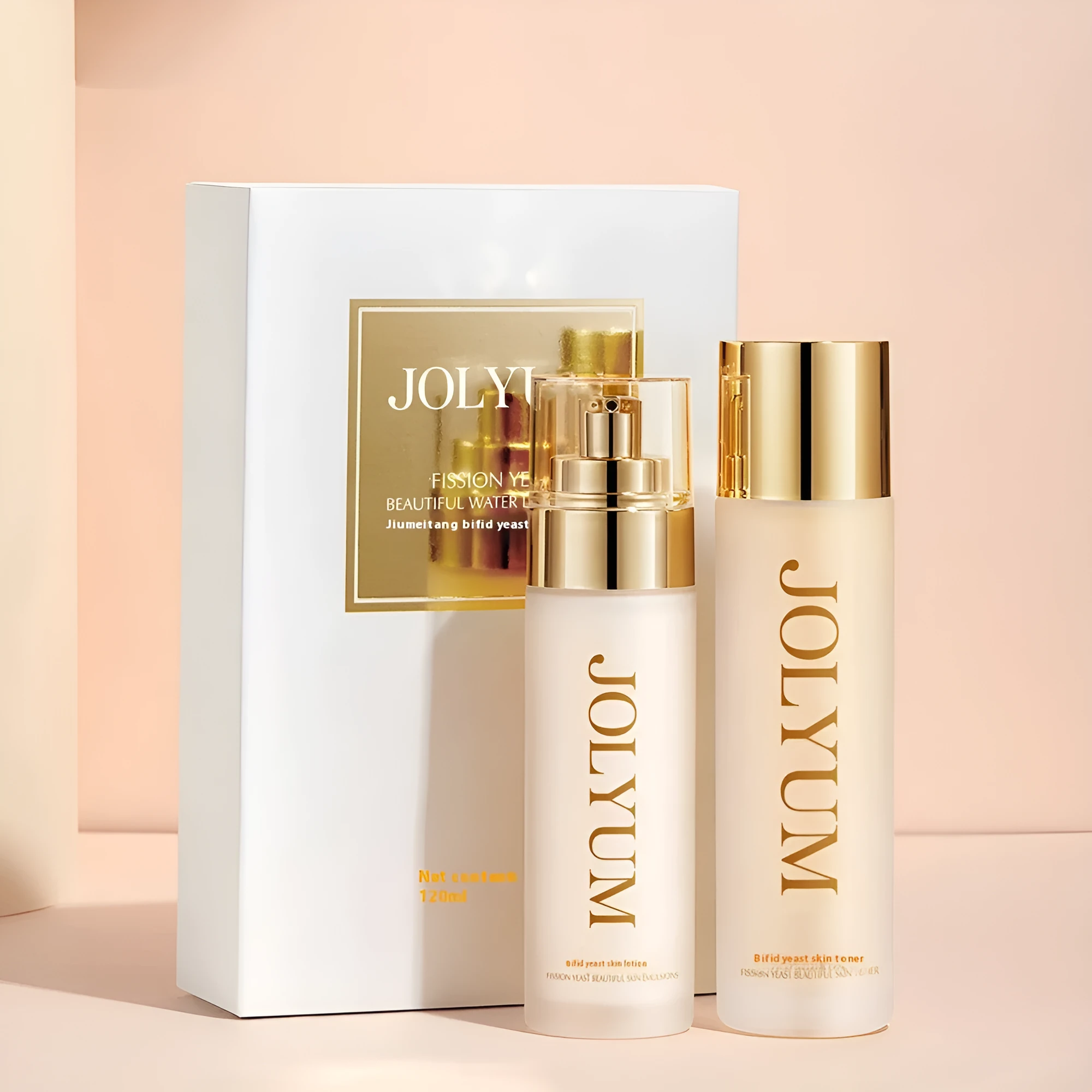 Hydrating water bank essence toner and lotion set with bifid yeast 120ml and 80ml