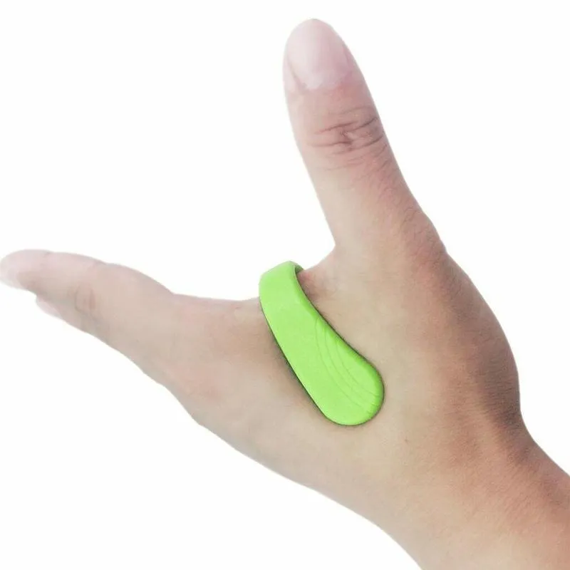 Tiger mouth massage clip multi-function acupoint massager in black on a hand, showing placement between thumb and index finger
