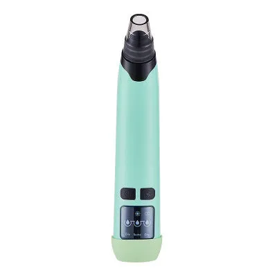 Blackhead suction instrument with three interchangeable heads for facial pore cleaning and exfoliation