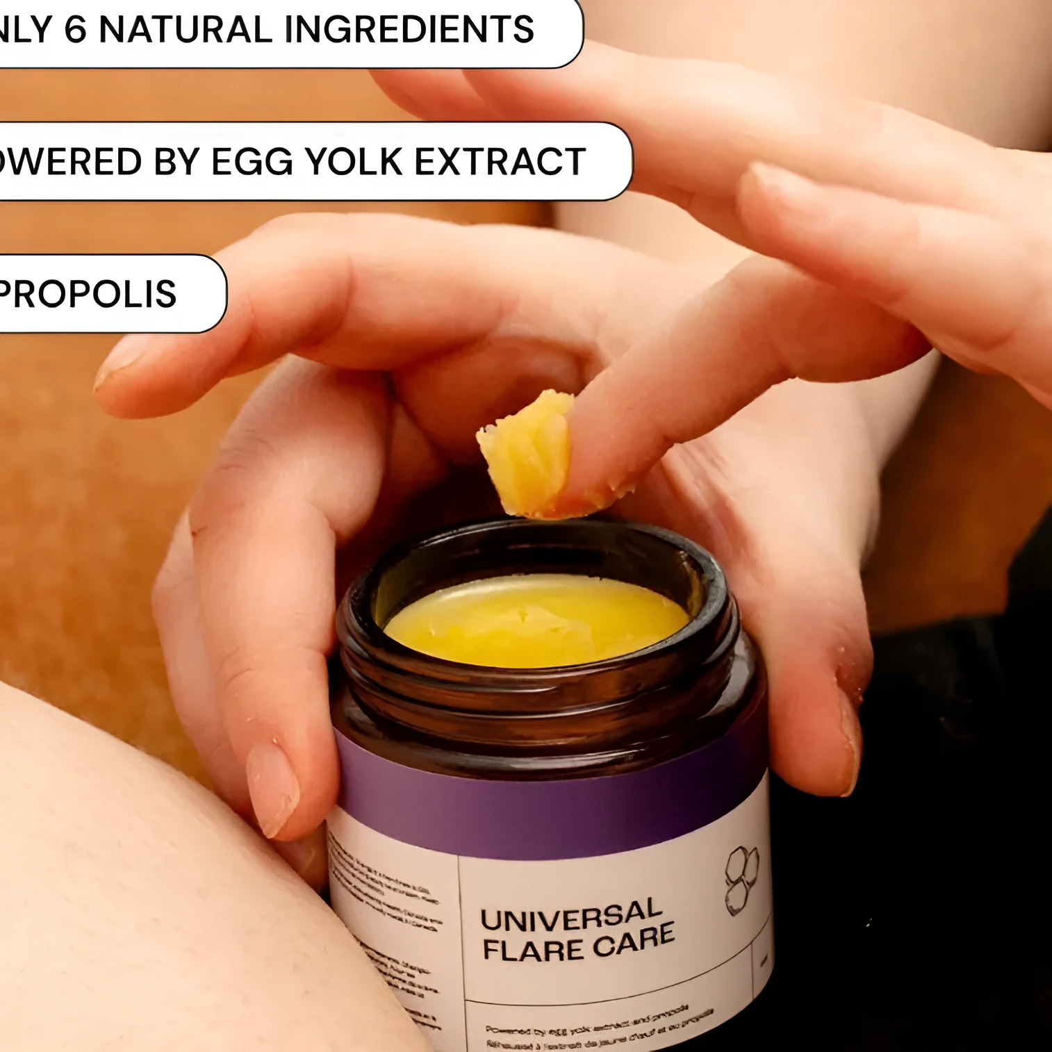 Universal Flare Care muscle and joint pain relief cream in 120g tub with no logo packaging