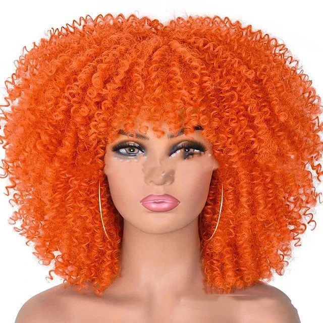 Small curly hair rose mesh synthetic headgear in exotic style with 21 colour options, made from high temperature wire