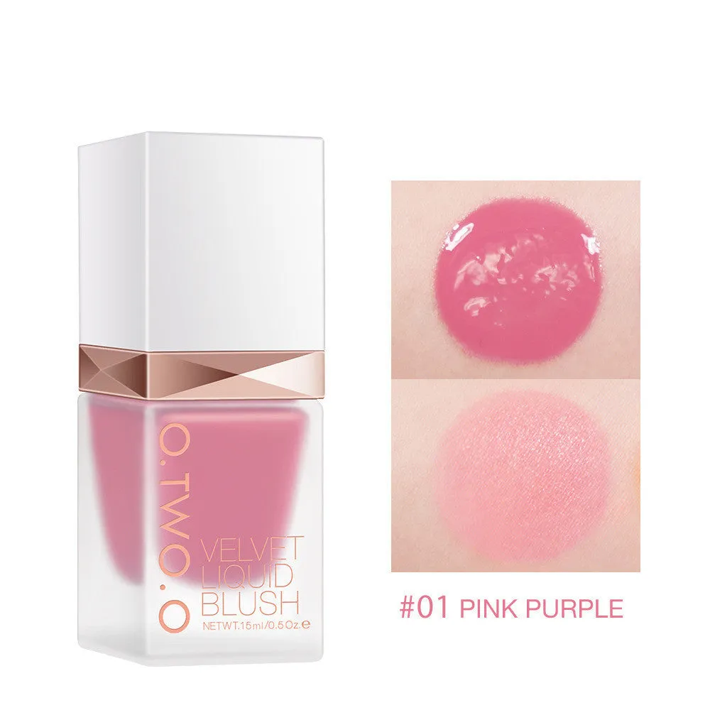 Natural Dazzling Liquid Blush in 15ml bottle with matte finish and silky texture, four shades available