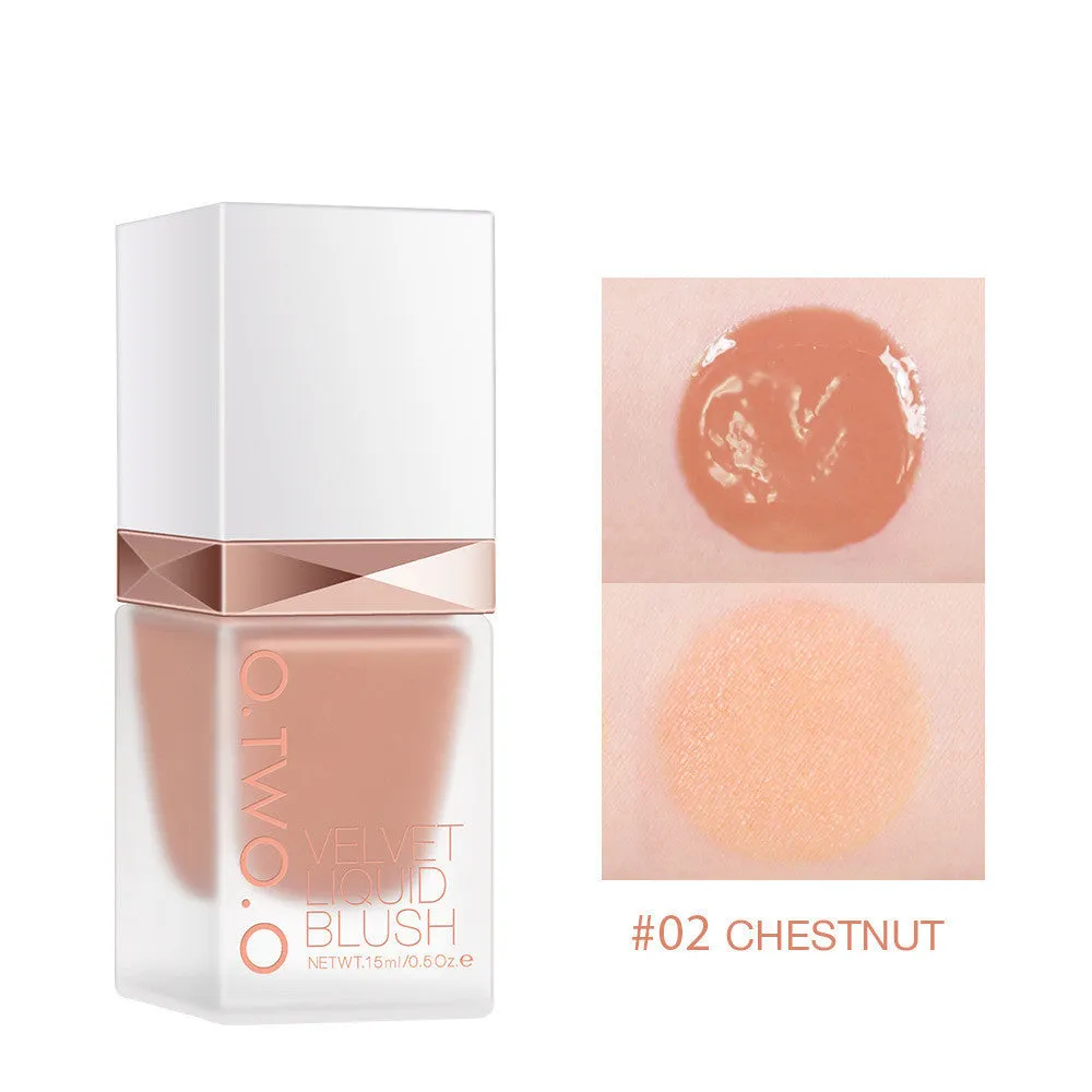 Natural Dazzling Liquid Blush in 15ml bottle with matte finish and silky texture, four shades available