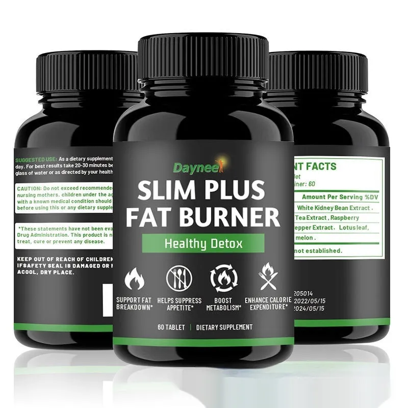 Bottle of slimming tablets candy fat burning weight loss capsules 60 tablets per bottle dietary supplement for weight management