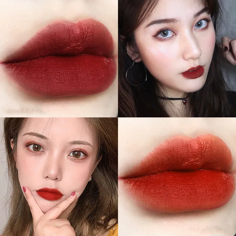 Soft mist velvet lipstick set five colours with squalane for moisturising