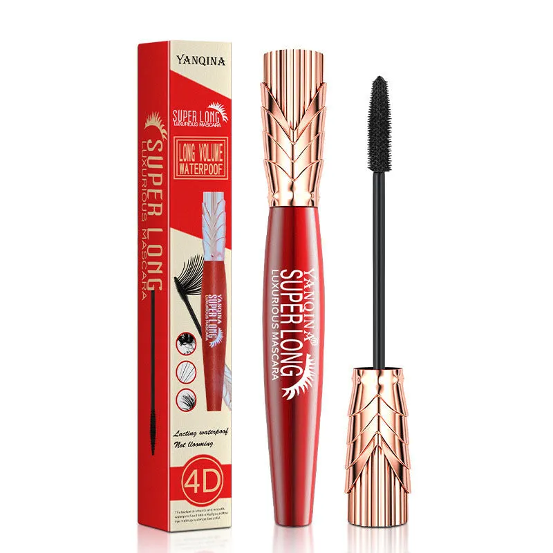 Waterproof and sweatproof 4D crown head mascara black 10ml with compact tube and defined lash effect