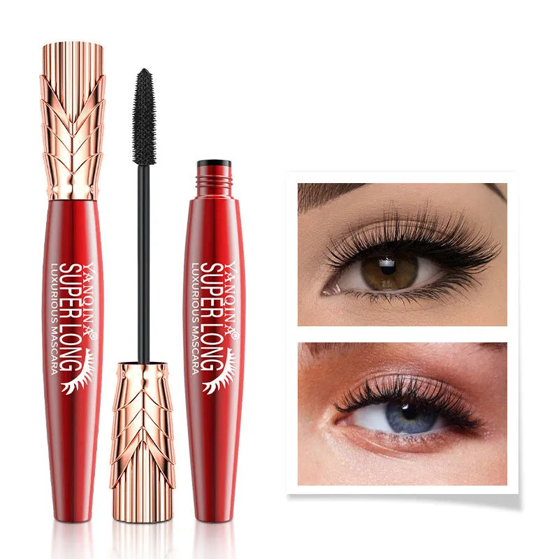 Waterproof and sweatproof 4D crown head mascara black 10ml with compact tube and defined lash effect