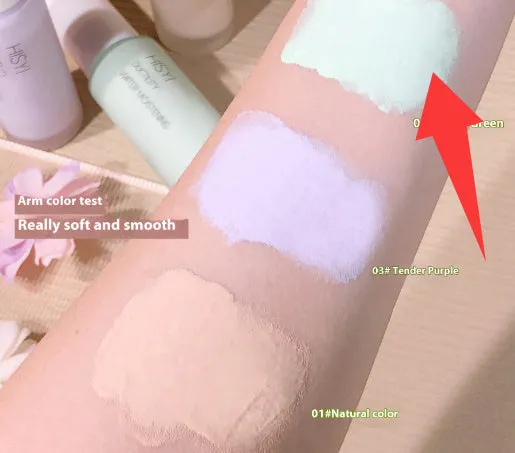 Silky clear brightening makeup primer in three colour-coded specifications