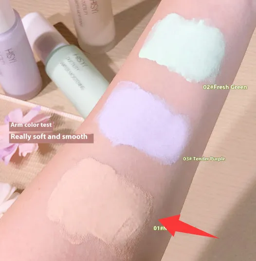 Silky clear brightening makeup primer in three colour-coded specifications