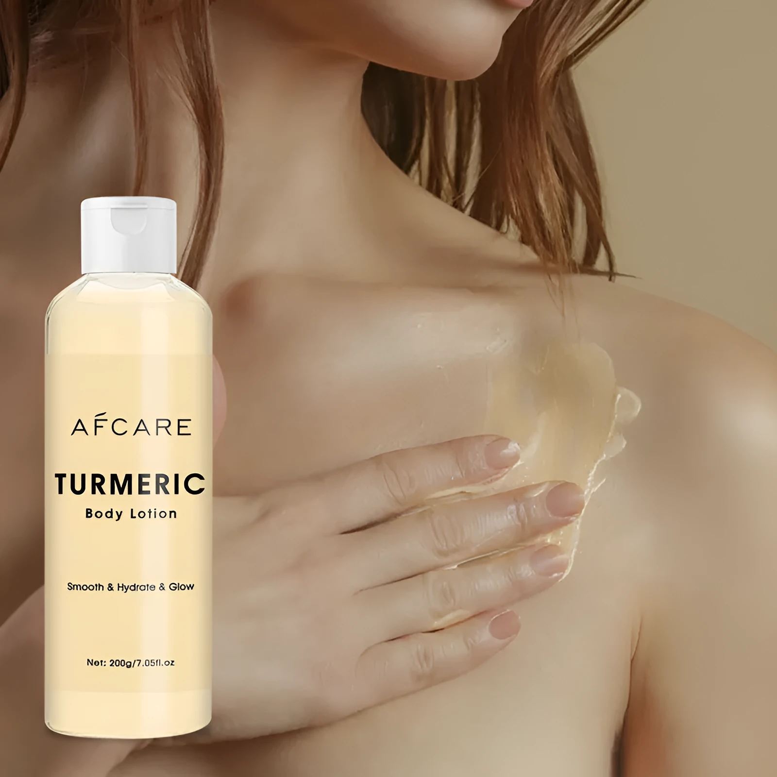 Turmeric body butter body milk 200g bottle with hydrating and oil control formula