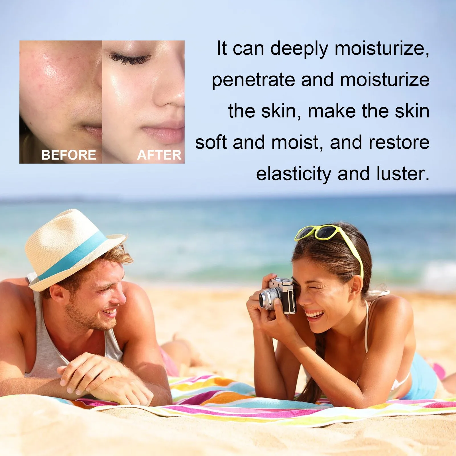 30g tube of moisturising protective lotion with UV isolation for universal skin types