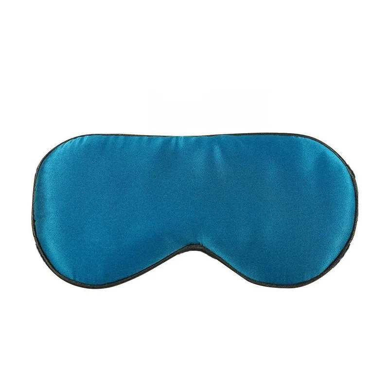 Silk eye mask with ice cube design in black, lightweight 20g sleep blindfold