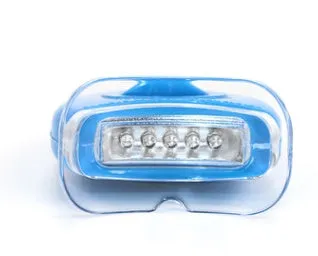 LED teeth whitening kit with wide edge lamp bead and buckle denture tray in white