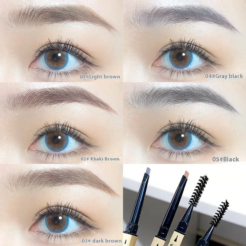 Small Gold Chopsticks ultra-fine eyebrow pencil in five colour options for precise brow definition