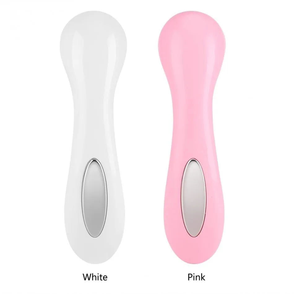 Electric facial massager in white: ultrasonic and ionic skin firming device with wrinkle removal function, approx 15cm long