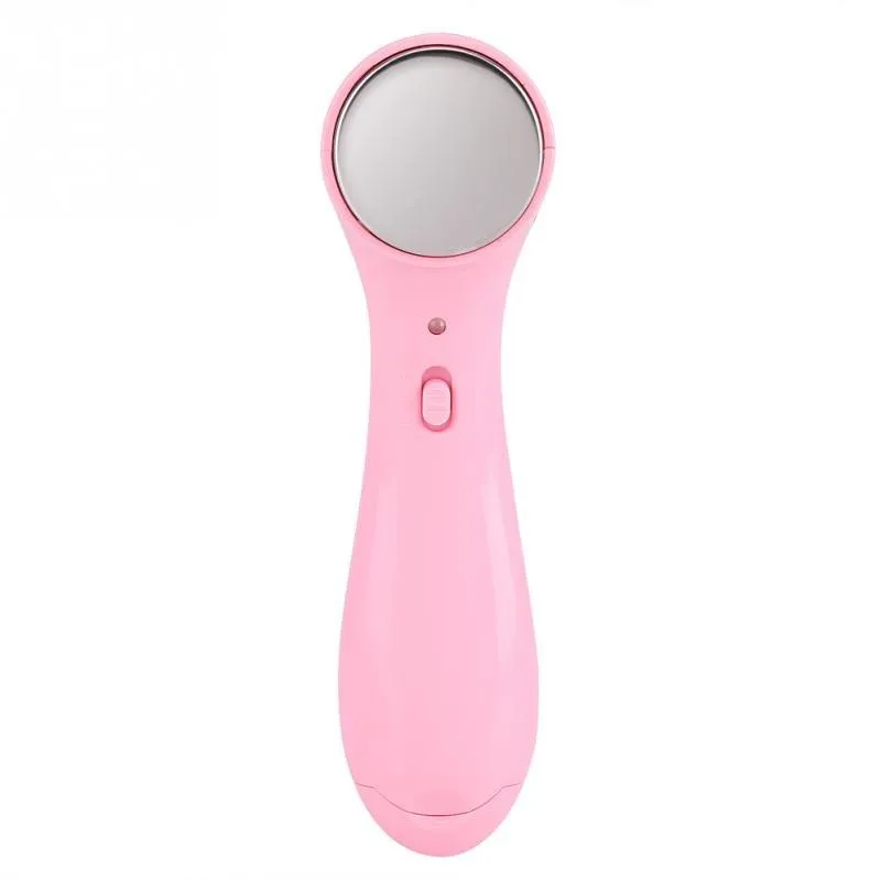 Electric facial massager in white: ultrasonic and ionic skin firming device with wrinkle removal function, approx 15cm long