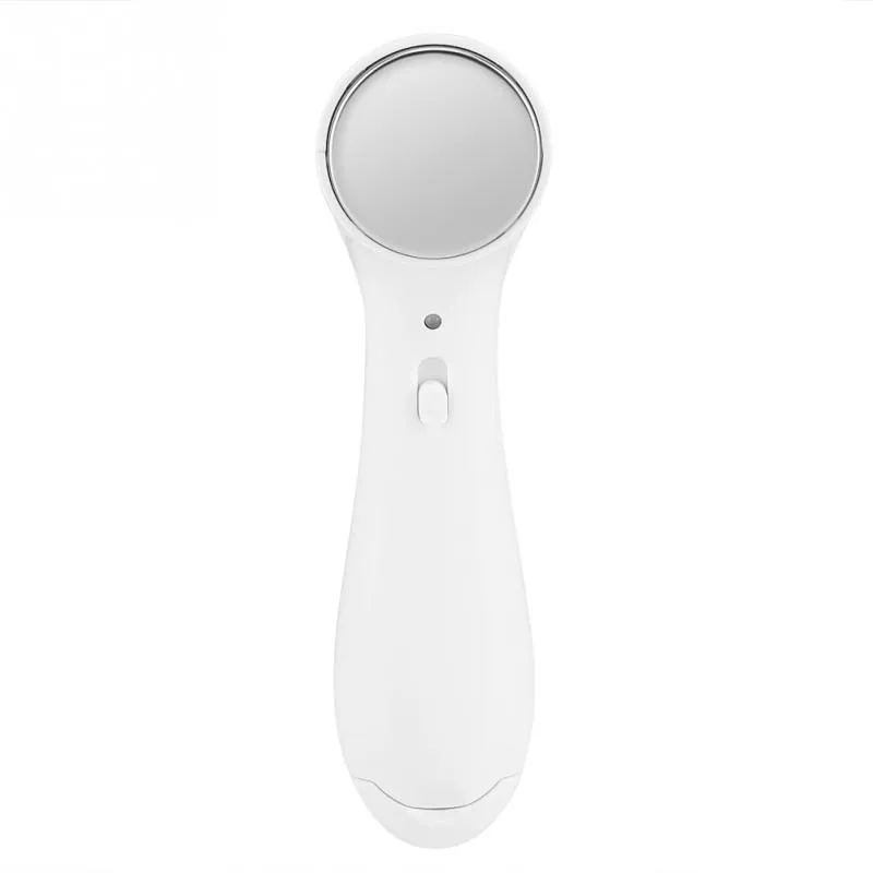 Electric facial massager in white: ultrasonic and ionic skin firming device with wrinkle removal function, approx 15cm long