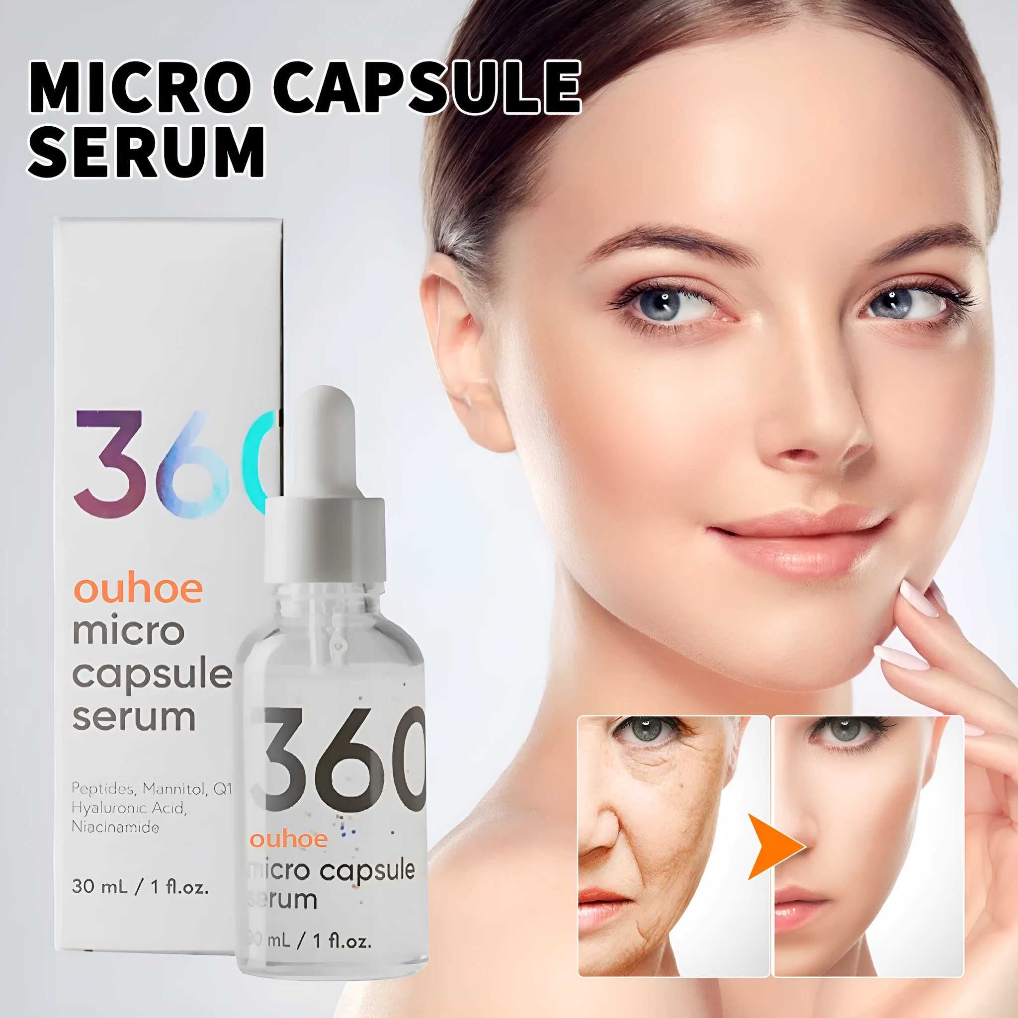 30ml facial essence serum for firming, whitening, and reducing neck and wrinkle lines