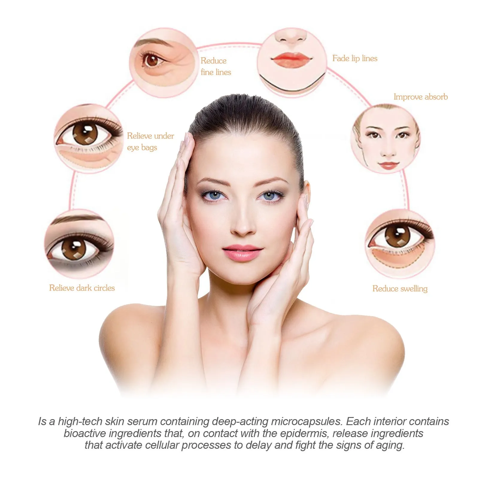 30ml facial essence serum for firming, whitening, and reducing neck and wrinkle lines