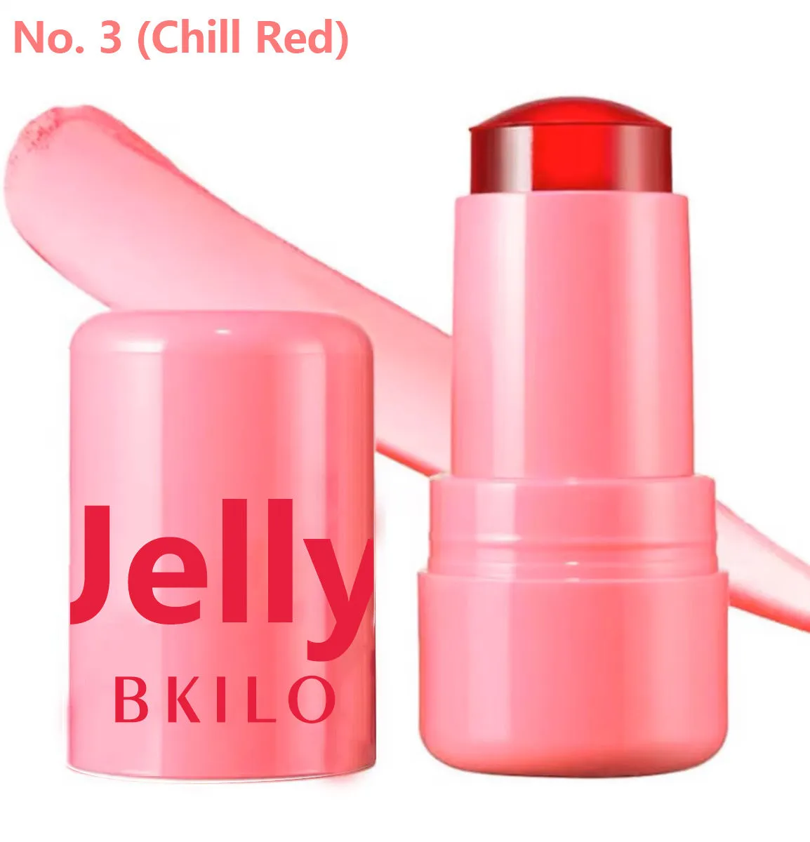 Blush Jelly Lipstick Cream Blush Shimmer Blush Stick in stick format with shimmer finish for cheeks and lips.