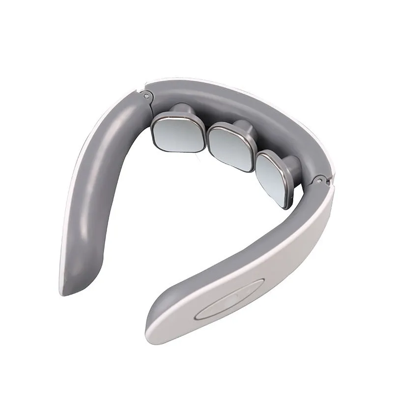 Smart shoulder and neck massager with PC and silica gel construction and multiple head options