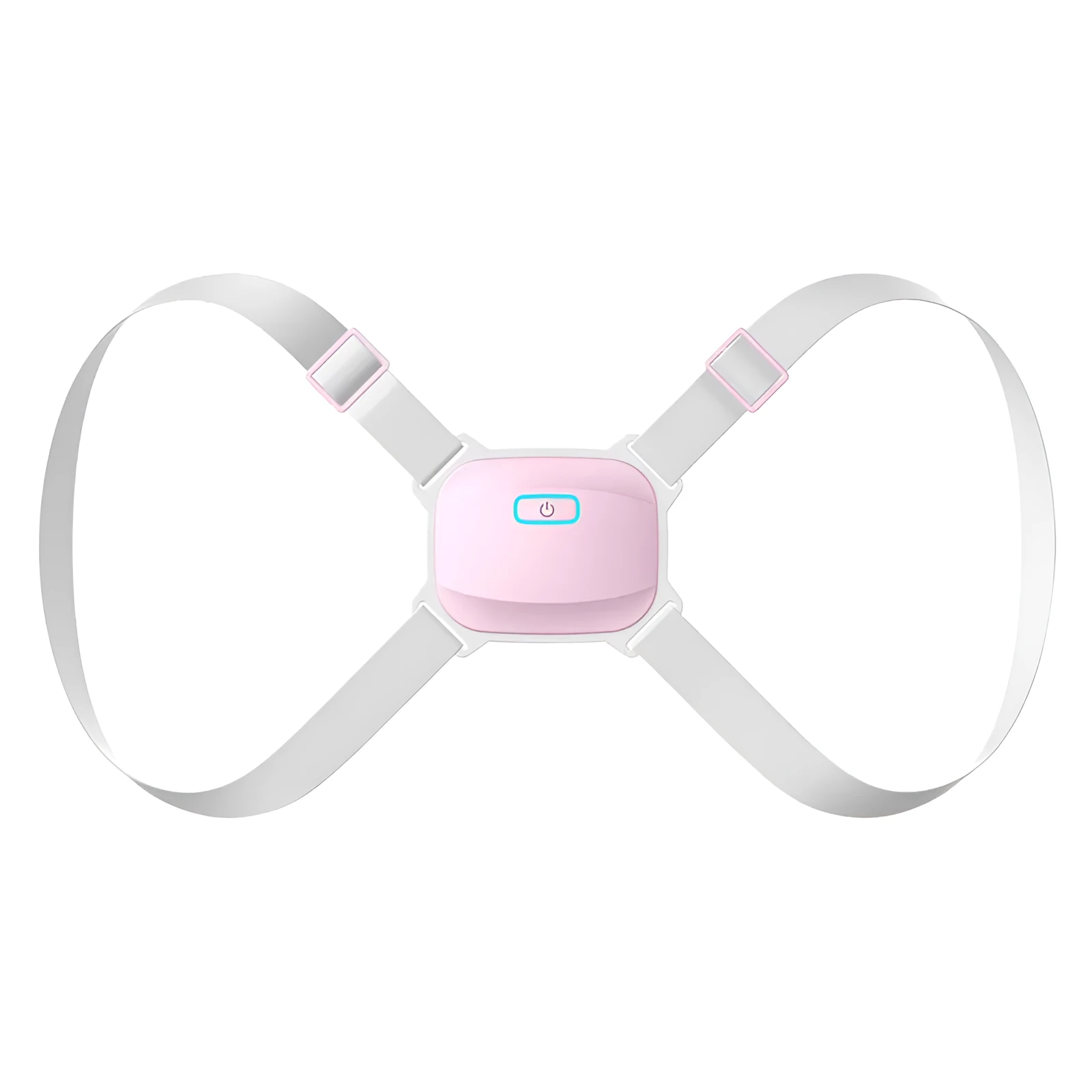 Invisible smart posture corrector with grey nylon belt and vibration alert for posture training