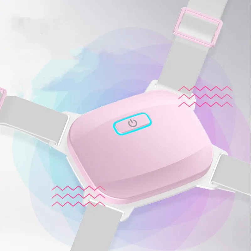 Invisible smart posture corrector with grey nylon belt and vibration alert for posture training