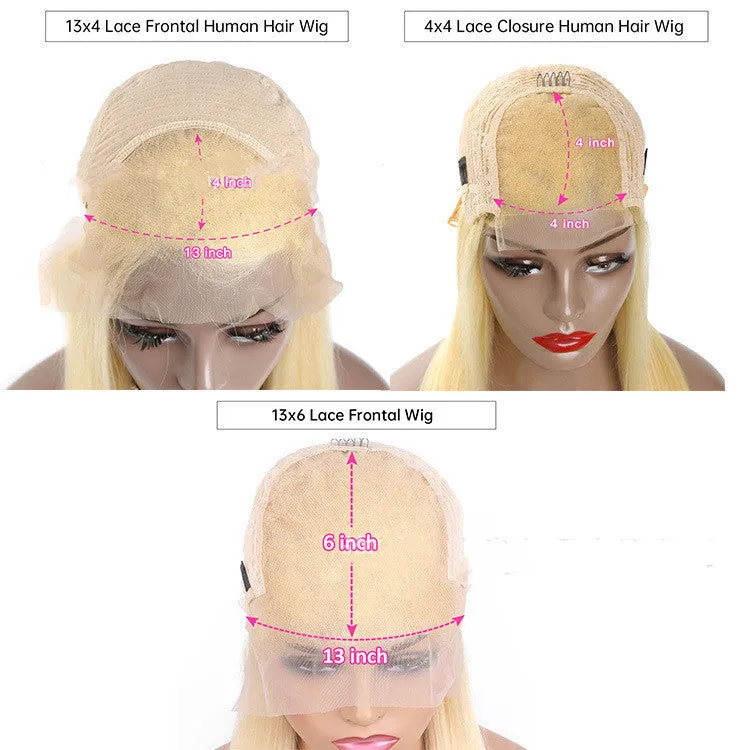 Piano color highlight P1bGrey straight human hair wig on a stand, showing natural texture and lace base
