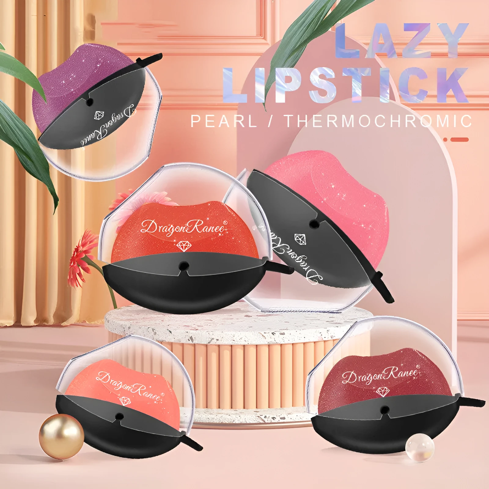 Lazy Lips Pearlescent Glitter Lipstick 9.8g in shade DR01 with pearlescent finish and water-shine effect