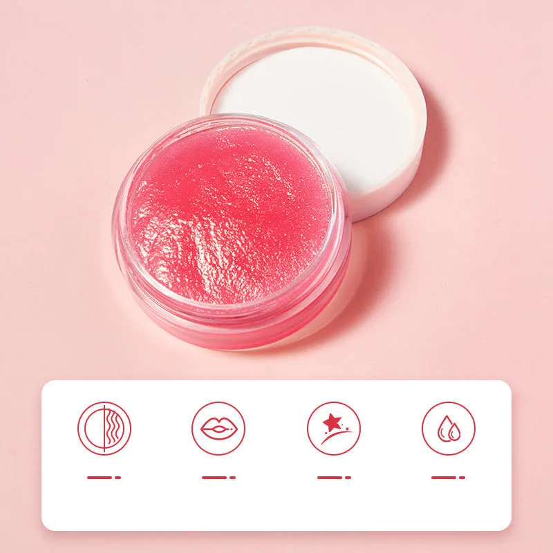 Honey Milk Soft Lip Scrub 8g in pink peach colour in a small pot with lid