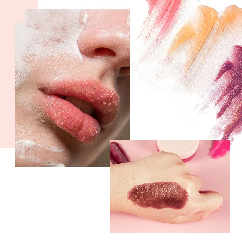 Honey Milk Soft Lip Scrub 8g in pink peach colour in a small pot with lid