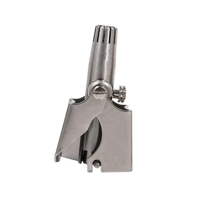 Stainless steel nose hair trimmer with round knife edge 0.65cm body height 4.5cm in matte finish