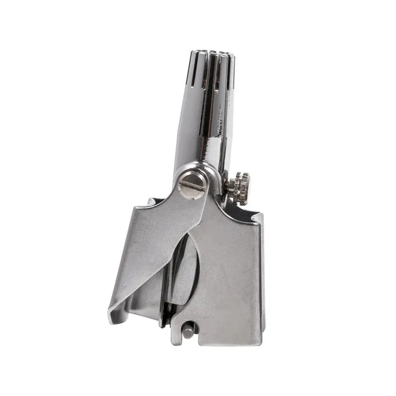 Stainless steel nose hair trimmer with round knife edge 0.65cm body height 4.5cm in matte finish