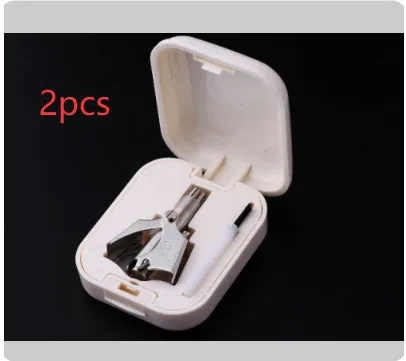 Stainless steel nose hair trimmer with round knife edge 0.65cm body height 4.5cm in matte finish