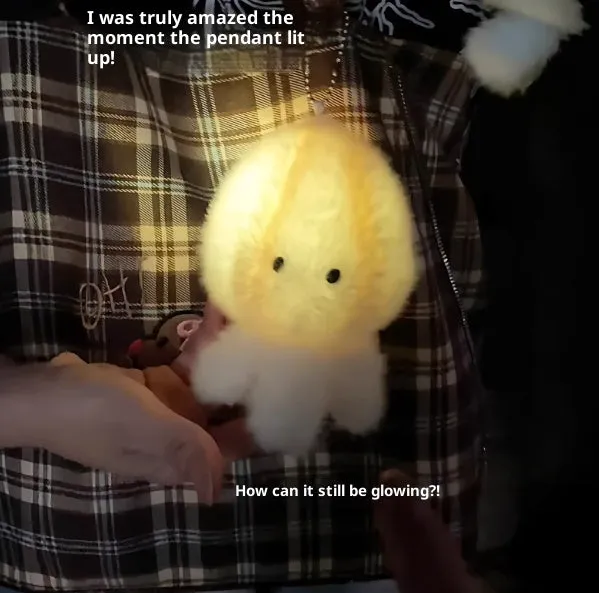 LED light-up glowing plush bear pillow toy 30cm super soft short plush blue yellow colour options