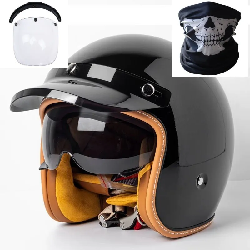 Motorcycle helmet with built-in goggles for electric commuting in ABS material