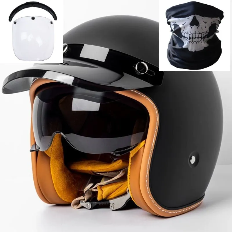 Motorcycle helmet with built-in goggles for electric commuting in ABS material