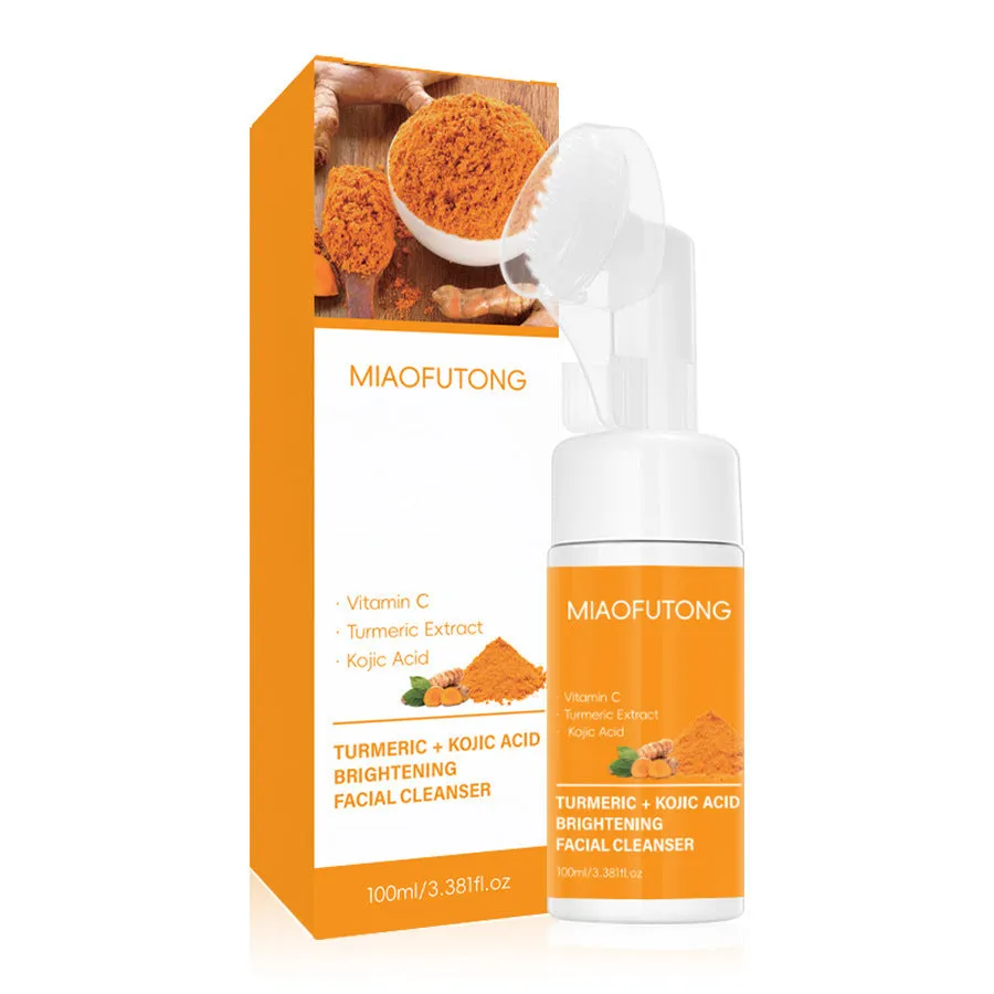 Turmeric Cleansing Mousse and Facial Cleaning Pad 30 piece set with ginger soap.