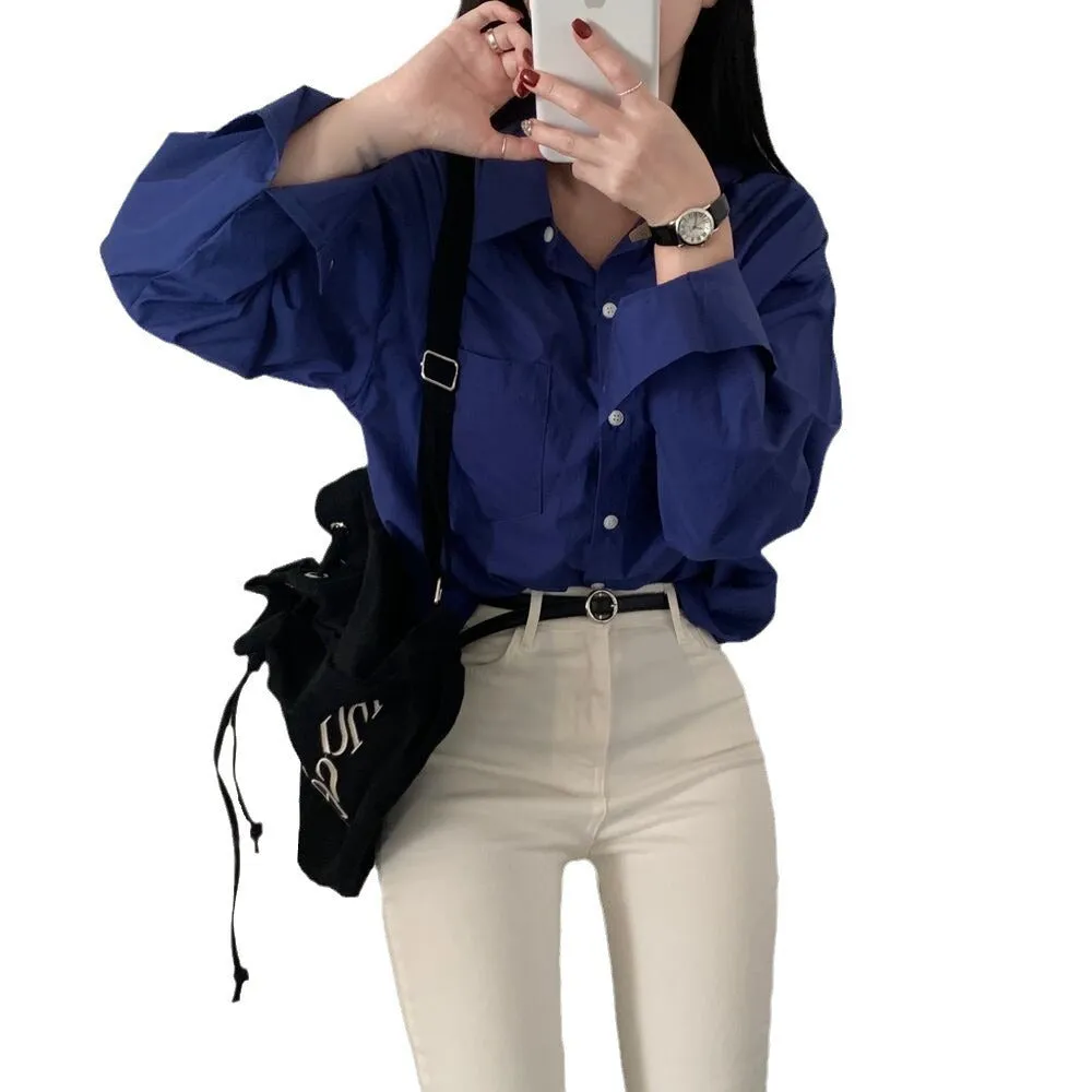 White loose simple shirt with princess sleeves, chenille fabric, sleeveless design