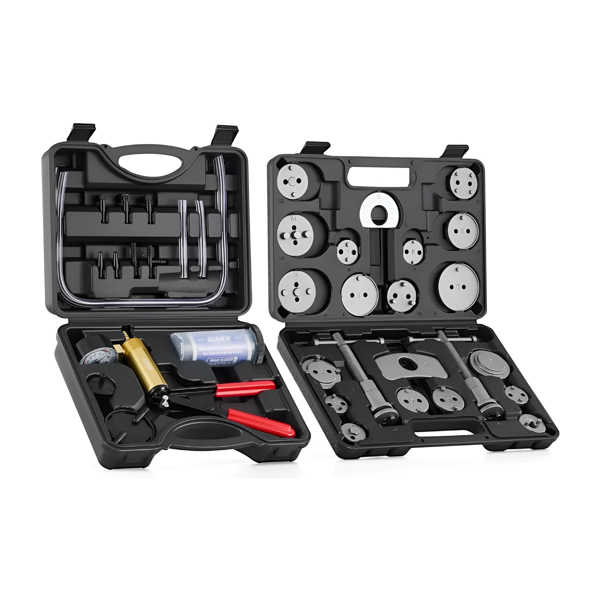 22-piece brake pad dismounting tools in carbon steel with exhaust valve set for vehicle brake cylinder jacking