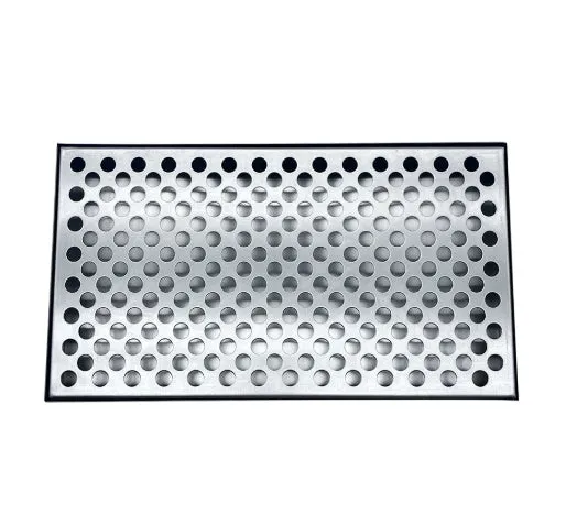 304 stainless steel rectangular wine dropping dish in silver with modern simplicity style, 30cm size bar drip tray