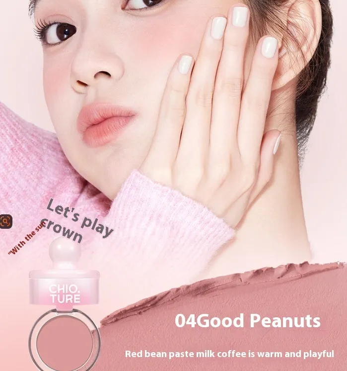 Can Powder Blusher Mud compact blush with shimmer effect in nude colour scheme