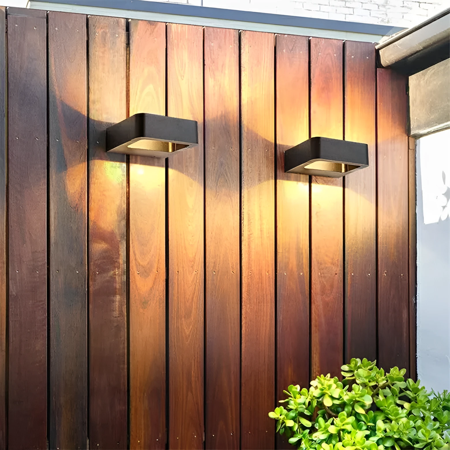 Outdoor wall lamp aluminium IP65 7W warm white 3000K for courtyard gate and porch wall