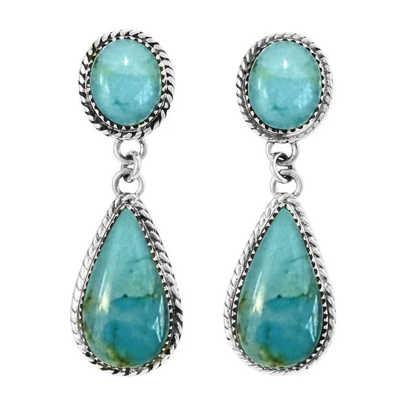 Classical Temperament Water Drop Earrings for women white gold colour copper drop shape geometric Chinese style